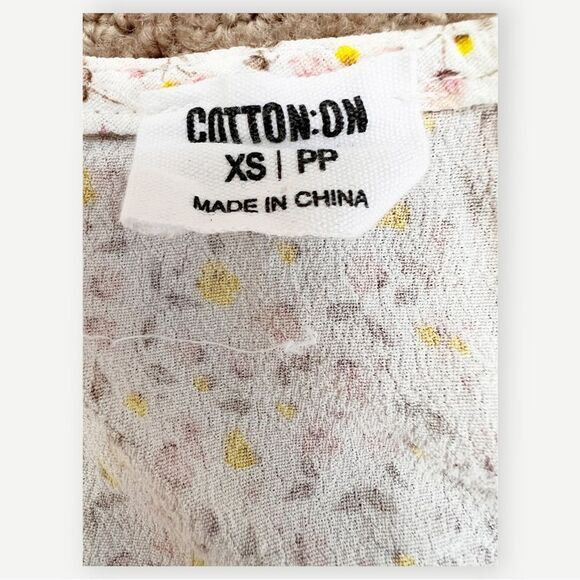 Cotton On Short Sleeve Floral V-Neck Flutter Sleeve Lined A-Line Midi Dress. XS. - Picture 10 of 12